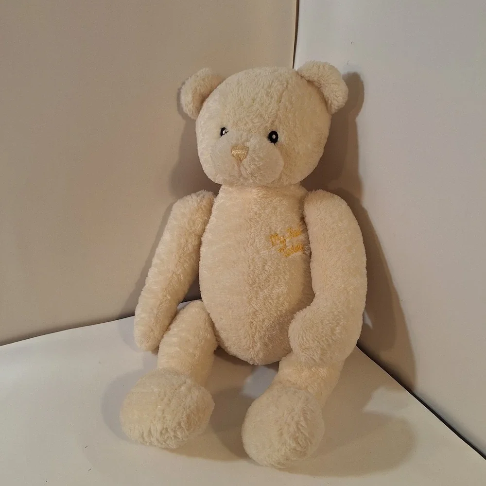 Baby Gund My First Teddy Plush Pastel Yellow Stuffed Animal Missing Necktie‎